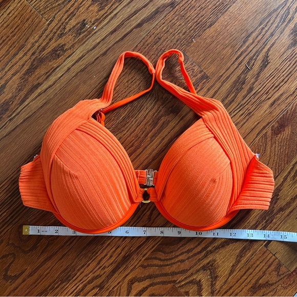 Orange bikini with underwire top, matching bottoms with size large - Picture 14 of 15